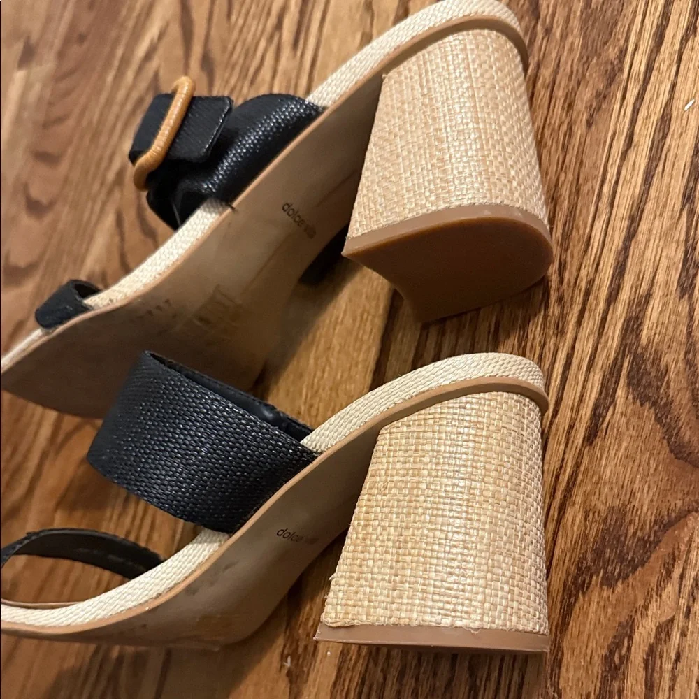 Dolce Vita Black and Tan Women's Sandals 9.5